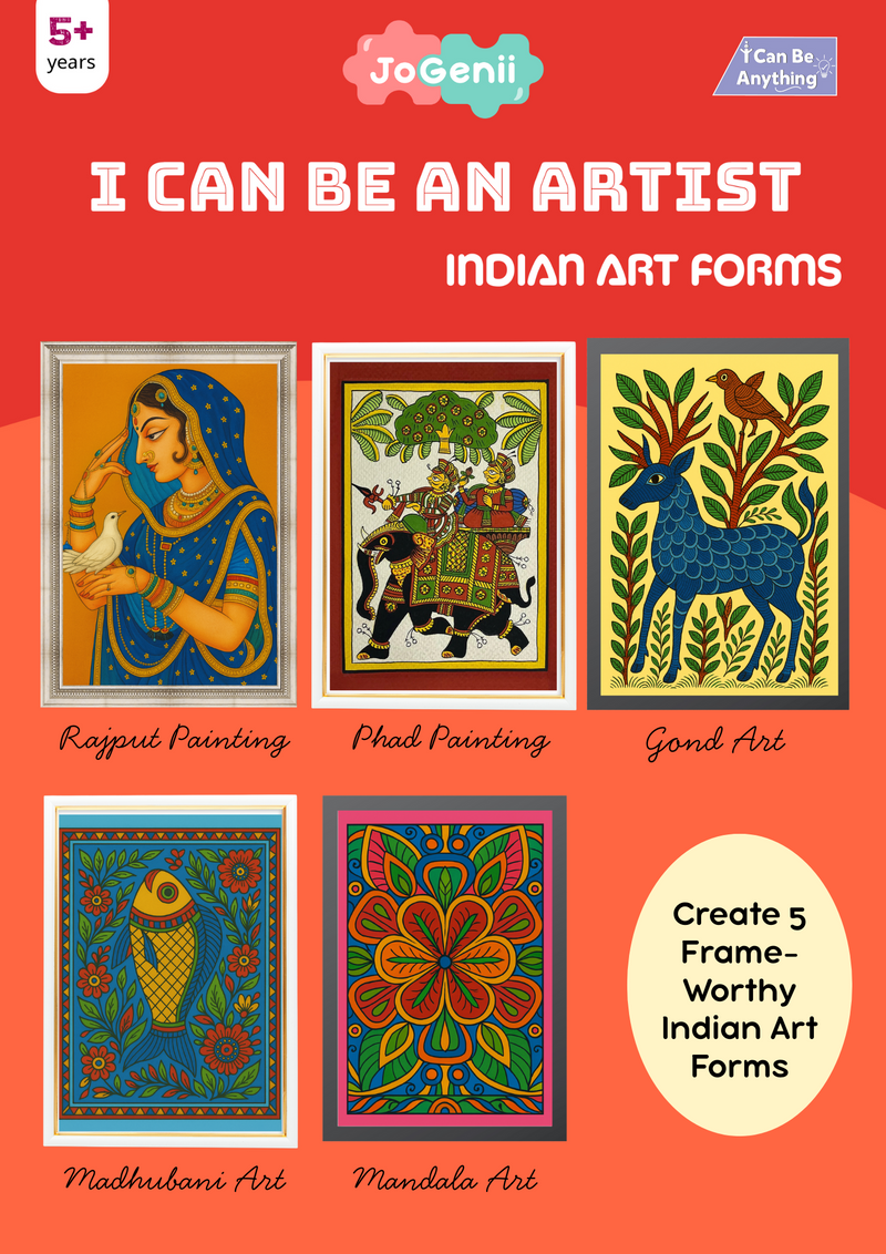 JoGenii Indian Art Forms Poster Coloring Kit