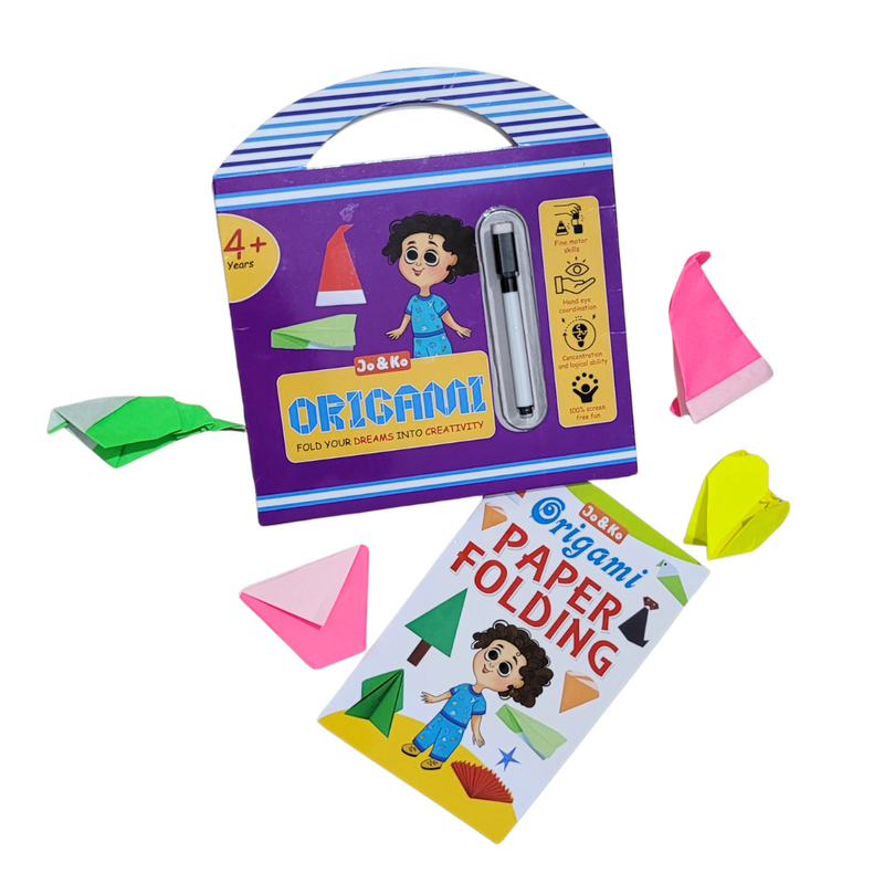 JoGenii Origami paper for craft, art and kit gift for kids 6-12 year old girls & boys, diy kits book & materials 6-8 9-12 12-15 girl women teenagers adults, birthday party return gifts 6 years, origami material & sheets for arts & crafts 8-10yrs