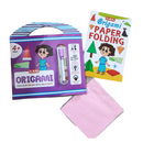 JoGenii Origami Kit - 100 sheets + Instruction booklet + Marker | Travel friendly