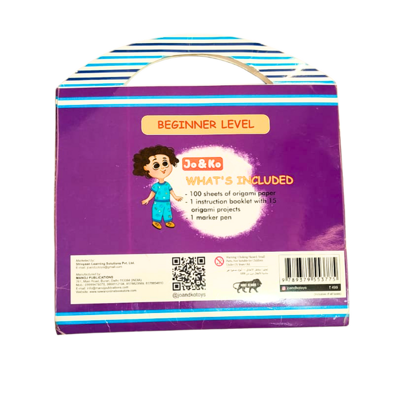 JoGenii Origami paper for craft, art and kit gift for kids 6-12 year old girls & boys, diy kits book & materials 6-8 9-12 12-15 girl women teenagers adults, birthday party return gifts 6 years, origami material & sheets for arts & crafts 8-10yrs
