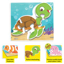 Little Berry Baby’s First Jigsaw Puzzle Set of 2 for Kids: Baby Animals and Ocean Animals - 15 Puzzle Pieces Each