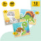 Little Berry Baby’s First Jigsaw Puzzle Set of 4 for Kids: Baby Animals, Ocean Animals, World of Dinosaurs & Magical Unicorns - 15 Puzzle Pieces Each