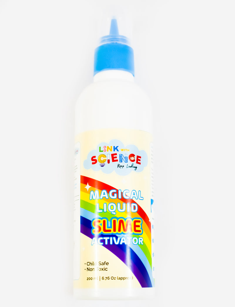 Link With Science All-in-One Magical Liquid Slime Activator - replaces borax, contact lens solution and baking soda for Slime Making (200ML)