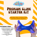 Link With Science Premium Slime Starter kit | DIY Homemade Slime Making KIT | Putty Toy Kit for Girls Boys Kids | Perfect for making Basic Slime, Crunchy or Polka Dot Slime and Butter Clay Slime. (Blue)