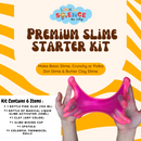 Link With Science Premium Slime Starter kit | DIY Homemade Slime Making KIT | Putty Toy Kit for Girls Boys Kids | Perfect for making Basic Slime, Crunchy or Polka Dot Slime and Butter Clay Slime. (Pink)