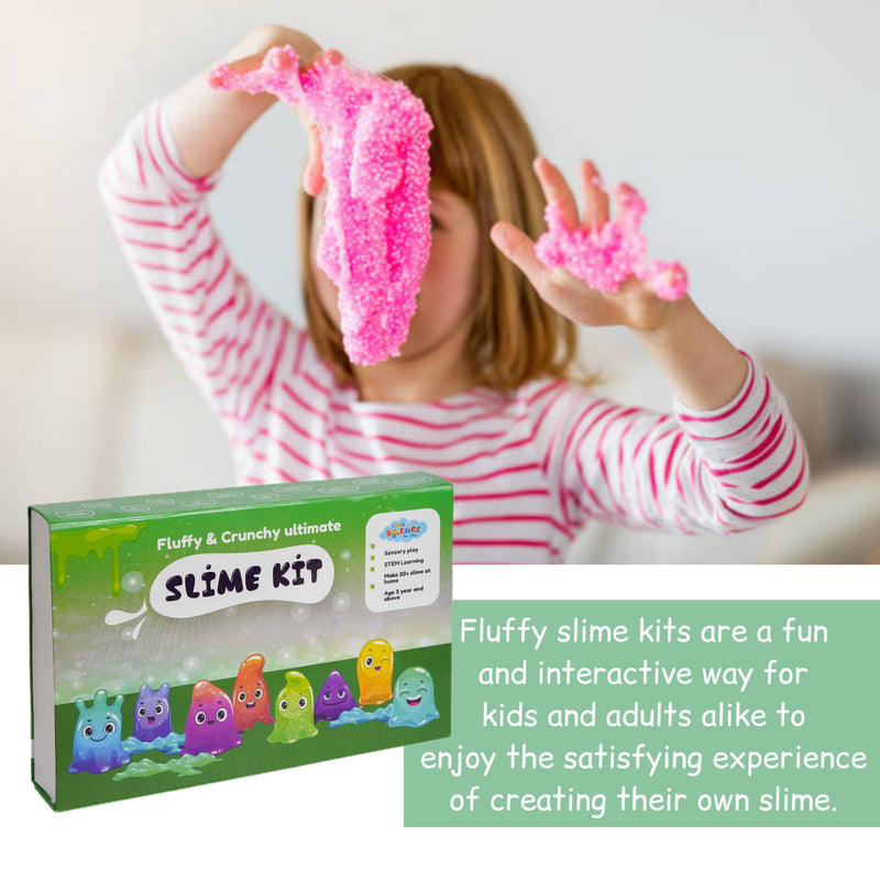 "Link With Science Ultimate Slime Making Kit ((Fluffy & Crunchy - Make 20+ Slime) DIY Slime Factory Kids Toys for Boys/Girls Slime Gel, Best Birthday Return Gift Ideas "