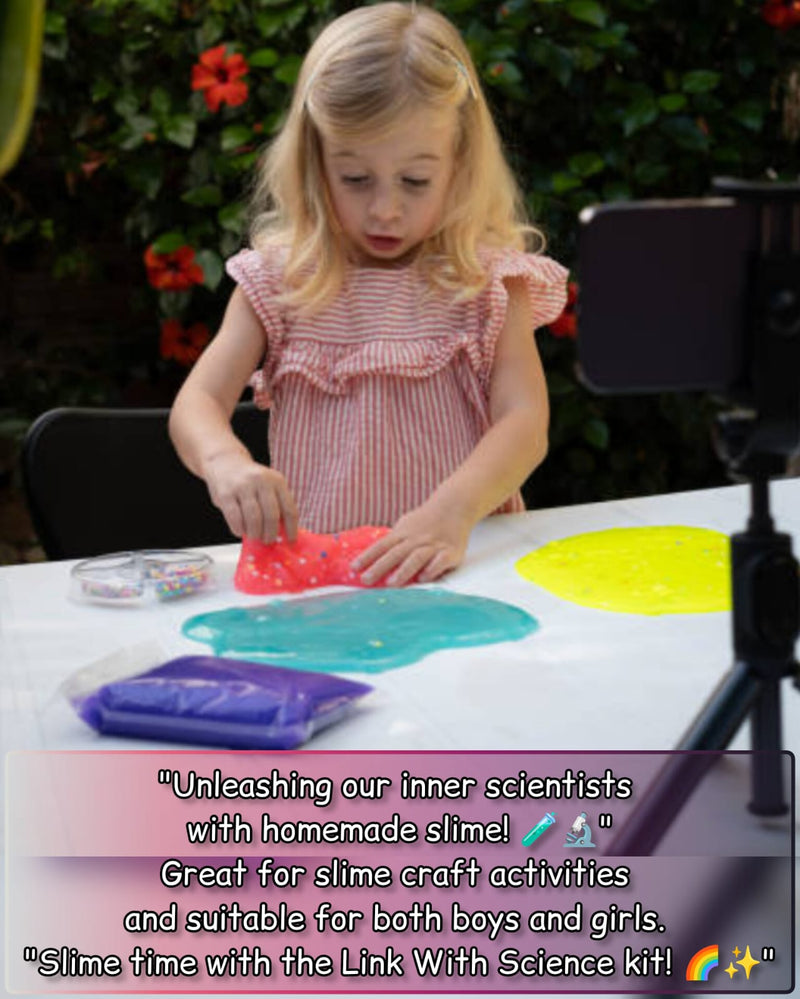 "Link With Science Ultimate Slime Making Kit (Rainbow - Make 25+ Slime) DIY Slime Factory Kids Toys for Boys/Girls Slime Gel, Best Birthday Return Gift Ideas  "