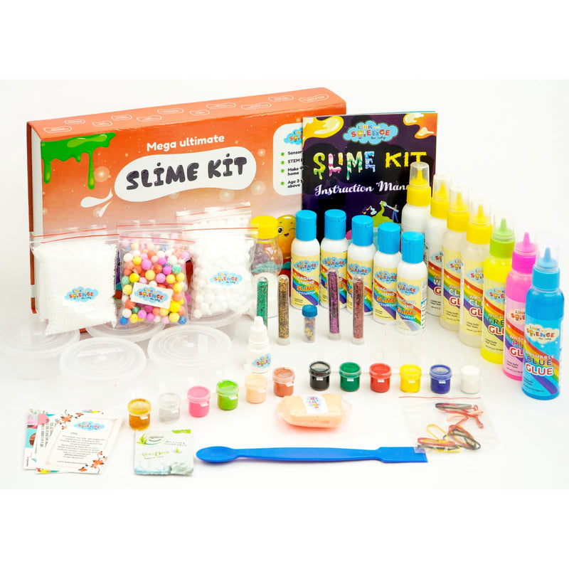 "Link With Science Ultimate Slime Making Kit (Mega Ultimate - Make 40+ Slime) DIY Slime Factory Kids Toys for Boys/Girls Slime Gel, Best Birthday Return Gift Ideas "
