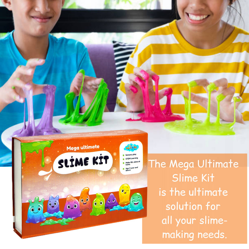 "Link With Science Ultimate Slime Making Kit (Mega Ultimate - Make 40+ Slime) DIY Slime Factory Kids Toys for Boys/Girls Slime Gel, Best Birthday Return Gift Ideas "