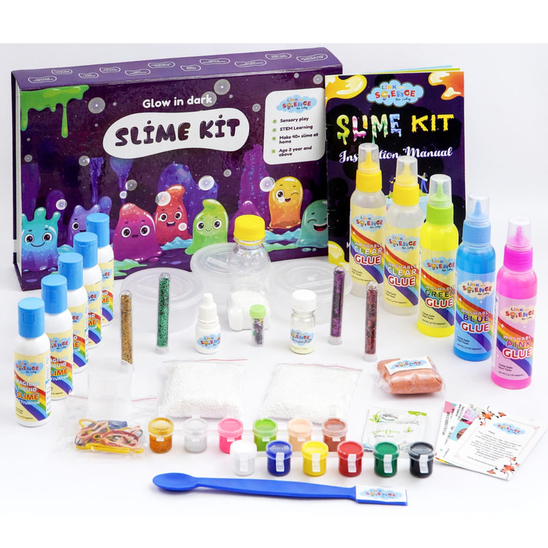 JoGenii, Link with Science Glow in Dark Ultimate Slime Making Kit. Make 50+  Slime.
