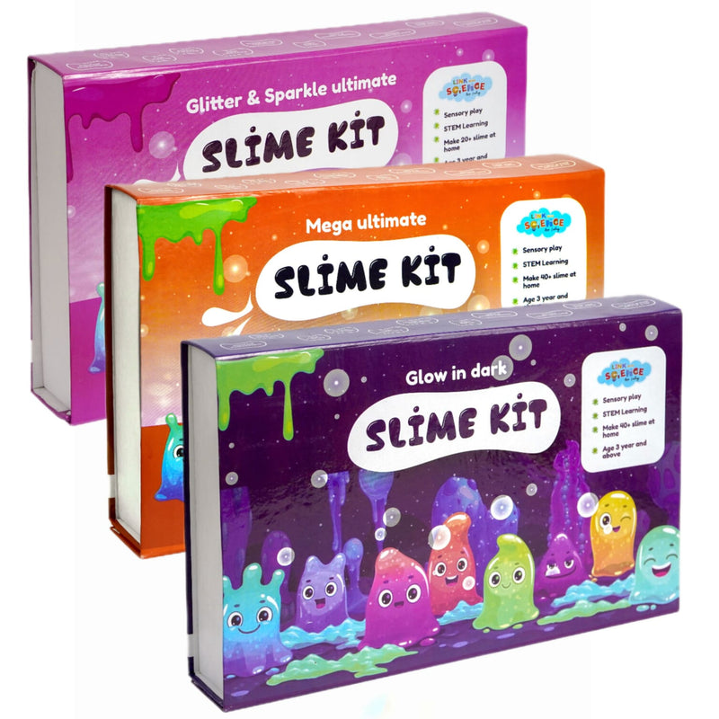 Slime Kit FAMILY FUN Glitter GLOW Slime Making Kit Supplies STEM Gift for  Kids