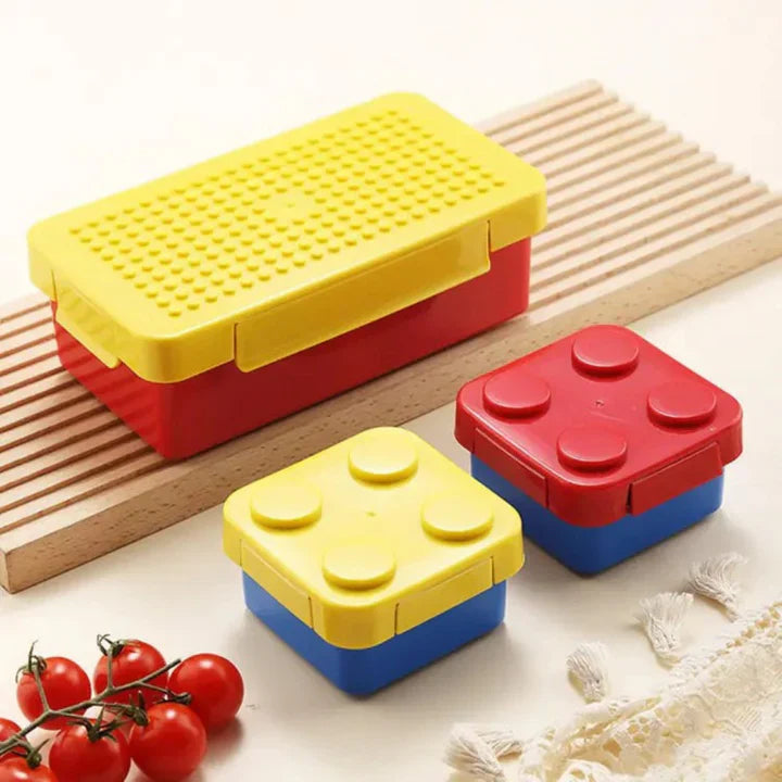 Blocks Design 800ml BPA Free Leak-Proof Lunch Box with 250ml 2 Container