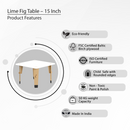 Lime Fig Table - 15"-White (Pre-Order)