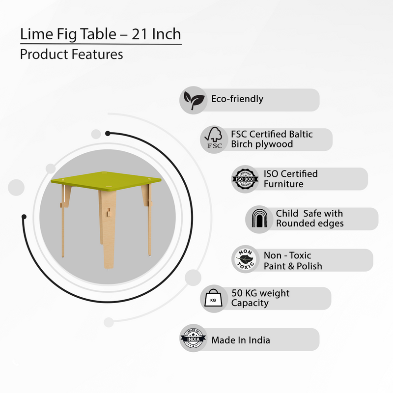 Lime Fig Table - 21"-Green (Pre-Order)