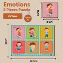 Mini Leaves 2 Piece Puzzle Emotions Jigsaw Puzzle - Set of 6