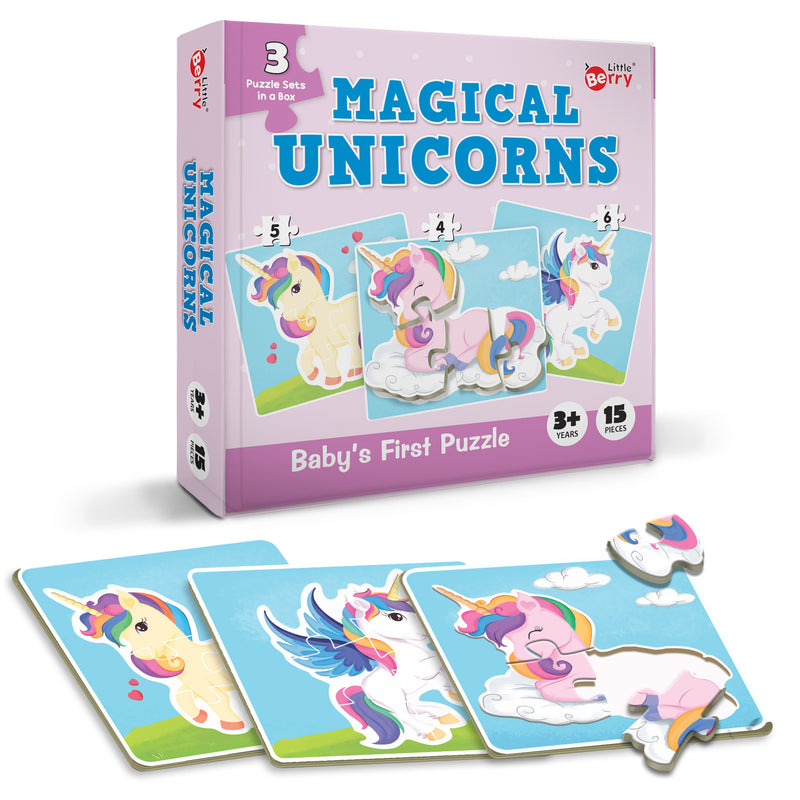 Baby’s First Puzzle Game: Magical Unicorns - Fun & Educational Jigsaw Puzzle Set for Kid