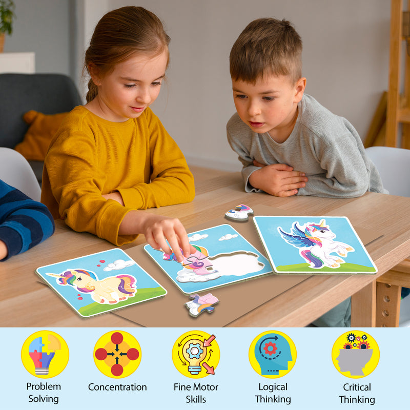 Baby’s First Puzzle Game: Magical Unicorns - Fun & Educational Jigsaw Puzzle Set for Kid