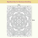 Little Berry Mandala Art Colouring Kit With 24 Big Sheets and 12 Sketch Pens for Girls & Boys - Multicolour