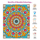 Little Berry Mandala Art Colouring Kit With 24 Big Sheets and 12 Sketch Pens for Girls & Boys - Multicolour