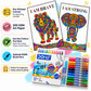 JoGenii Mandala Affirmations Poster Coloring Kit – Animal Theme
