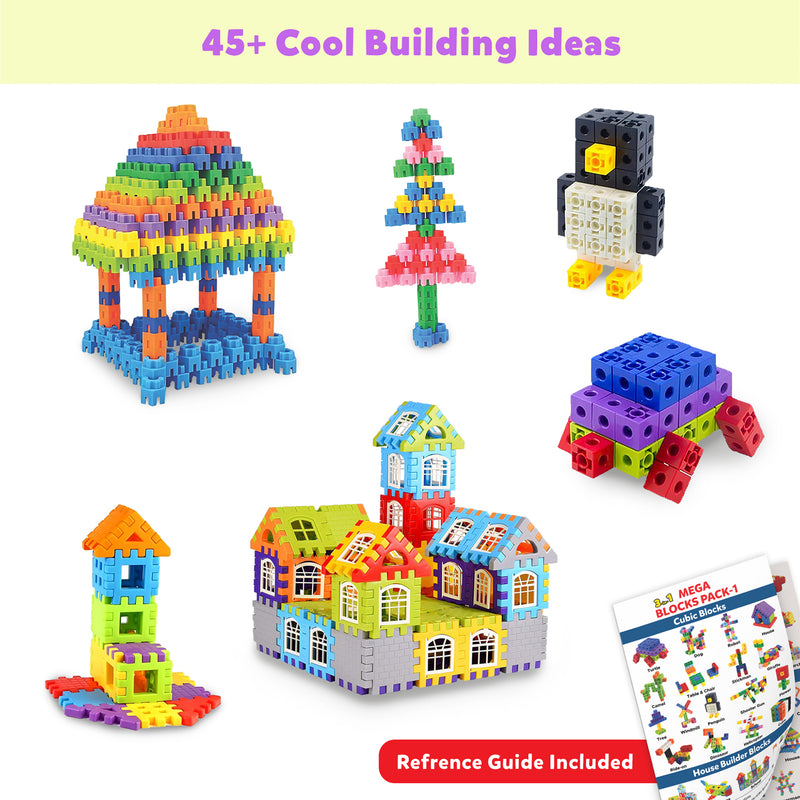 Little Berry 3-in-1 Building Blocks (Pack 1) for Kids - Education & Learning Blocks (125+ pcs)
