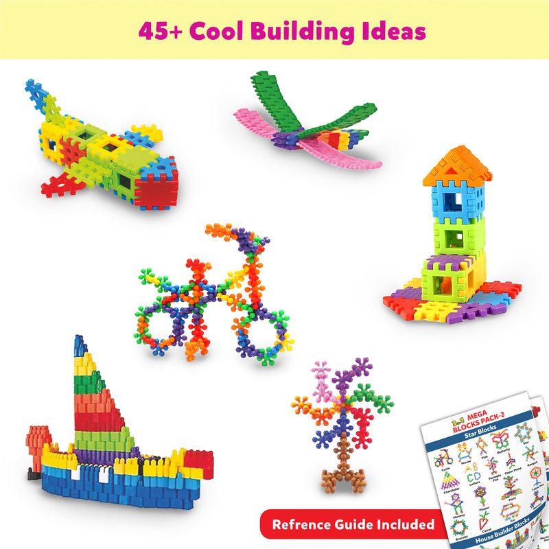 Little Berry 3-in-1 Building Blocks (Pack 2) for Kids - Education & Learning Blocks (125+ pcs)