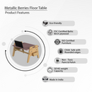 Metallic Berries Floor Table / Chowki-Pink