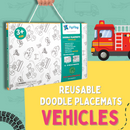 Doodle Placemats Set – VEHICLE Series