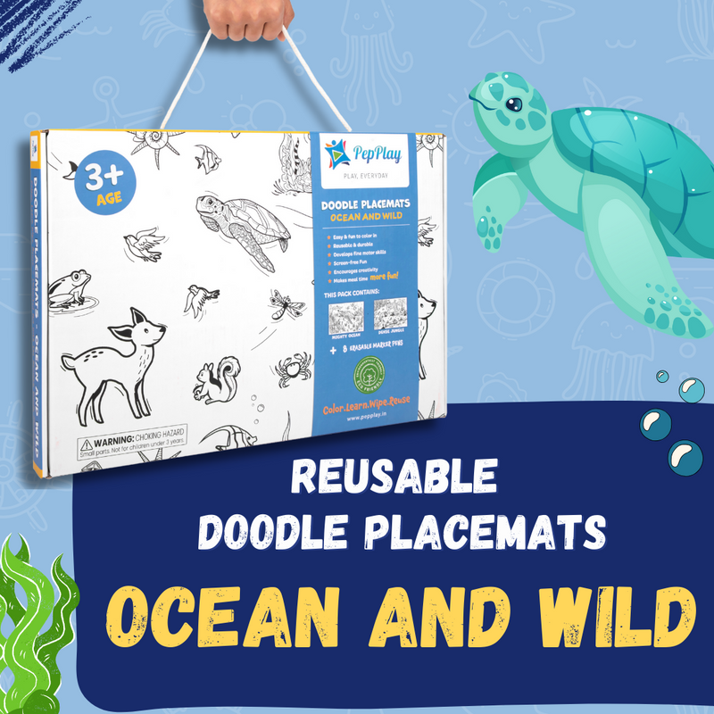 Doodle Placemats Set - ANIMAL Series