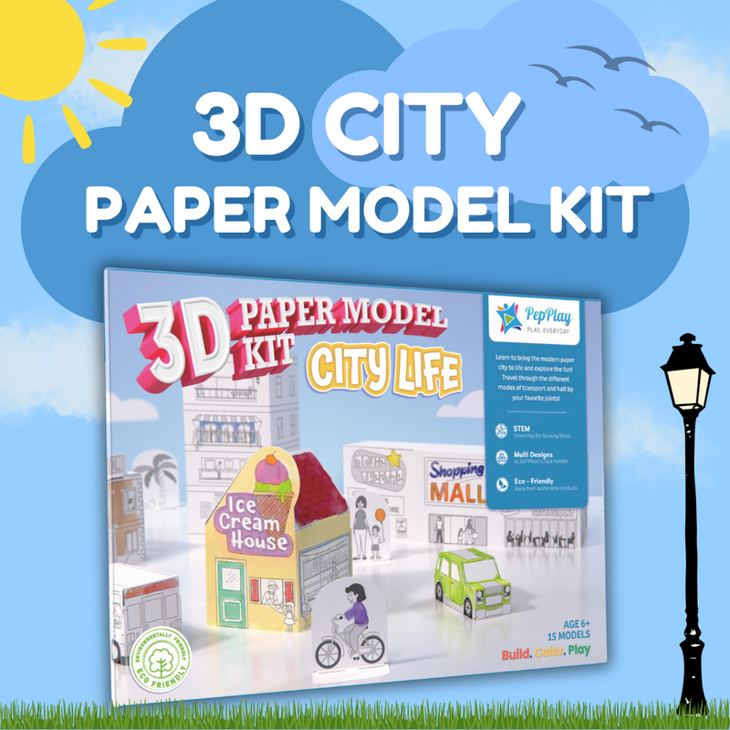 PepPlay 3D Paper Model Kit – City Life