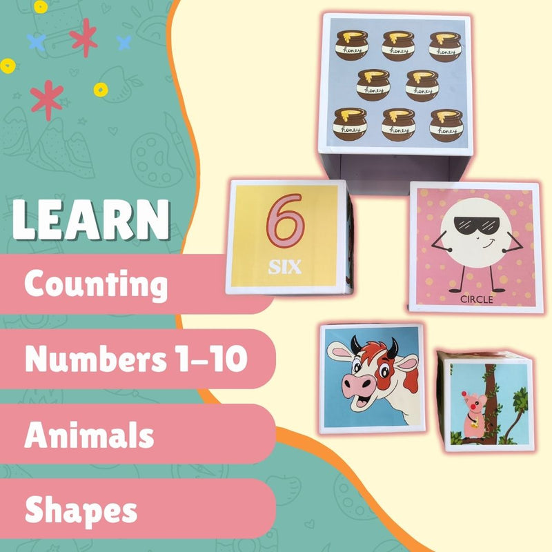 PepPlay Stacking and Nesting Cubes Educational Toys Brain Activity |Travel-Friendly