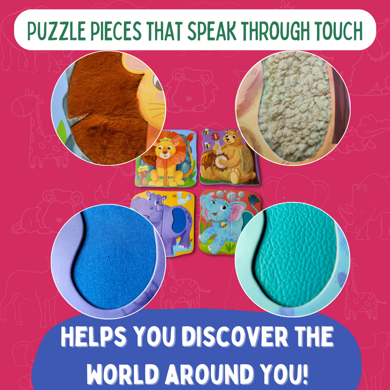 MY FIRST TOUCH & FEEL PUZZLES - WILD ANIMALS