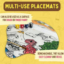 Pepplay doodle placemats - prehistoric series