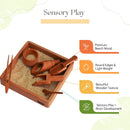Wooden Montessori Tray for Kids | Sand Writing Tray | Sensory Toy