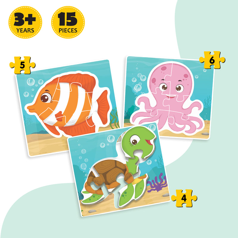 Baby’s First Puzzle Game: Ocean Animals - Fun & Educational Jigsaw Puzzle Set for Kid