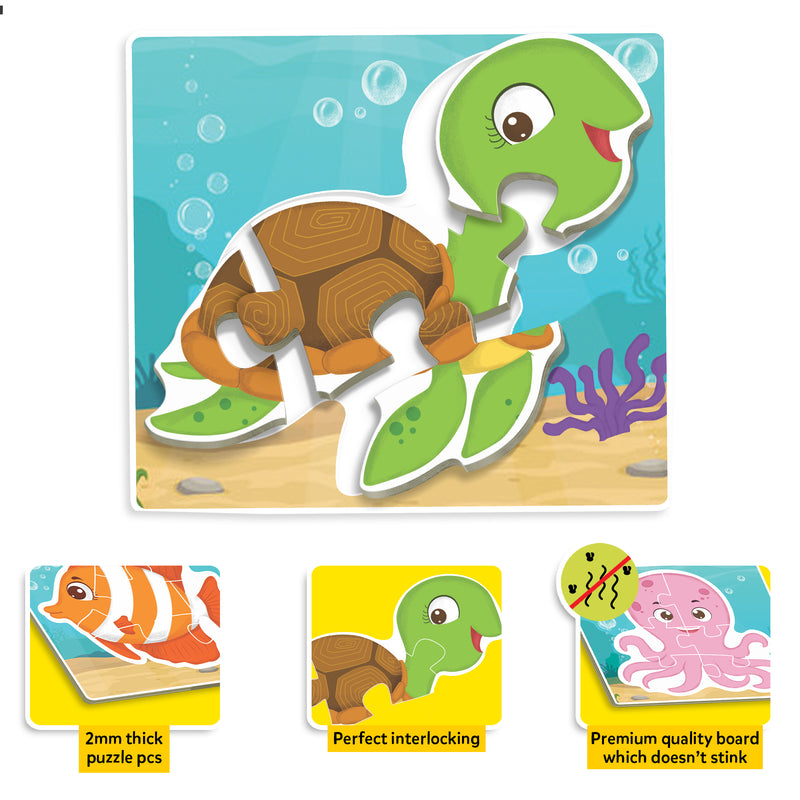 Baby’s First Puzzle Game: Ocean Animals - Fun & Educational Jigsaw Puzzle Set for Kid
