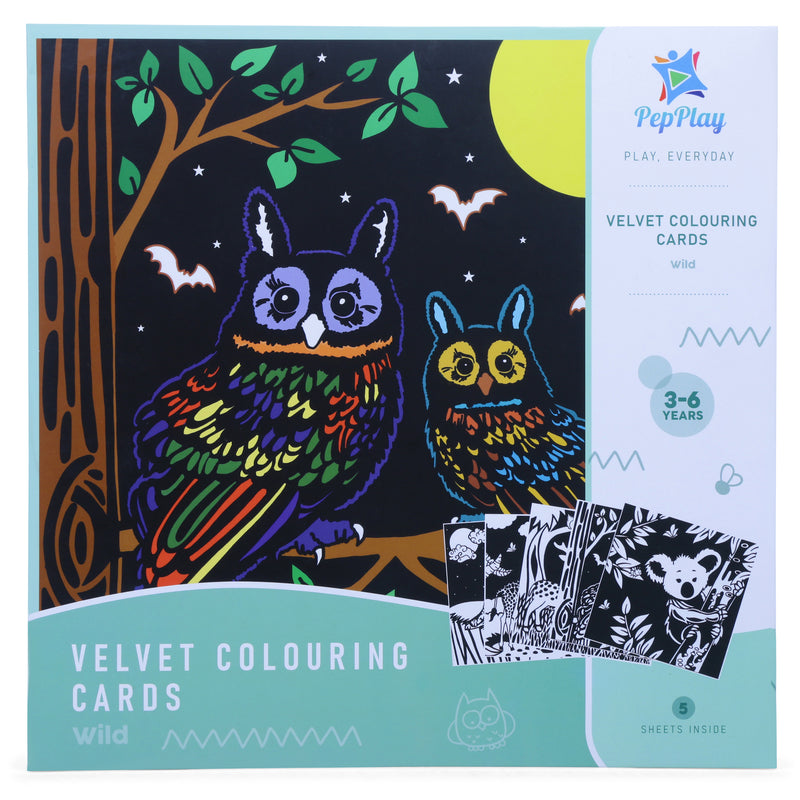 Velvet coloring cards - Wild - PepPlay