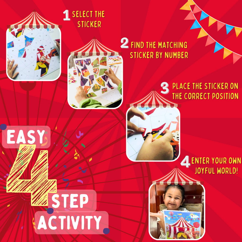 Educational Sticker Puzzle - Circus Carnival