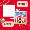 Educational Sticker Puzzle - Circus Carnival