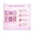 Princess Theme Stationery Rakhi Combo – Princess Pencil Box Set with Castle Rakhi for Kids