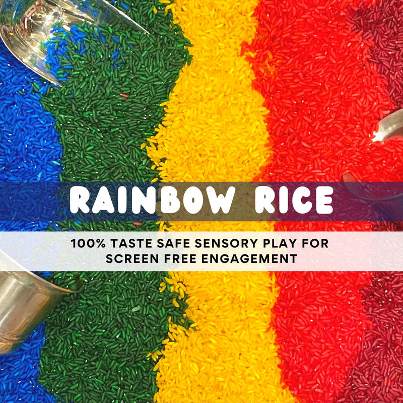 Rainbow Rice - Sensory Rice