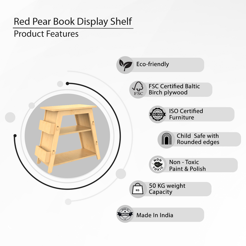 Red Pear Bookshelf -Natural