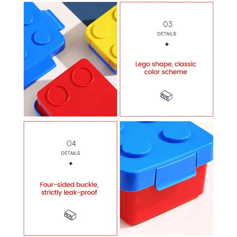 Blocks Design 800ml BPA Free Leak-Proof Lunch Box with 250ml 2 Container