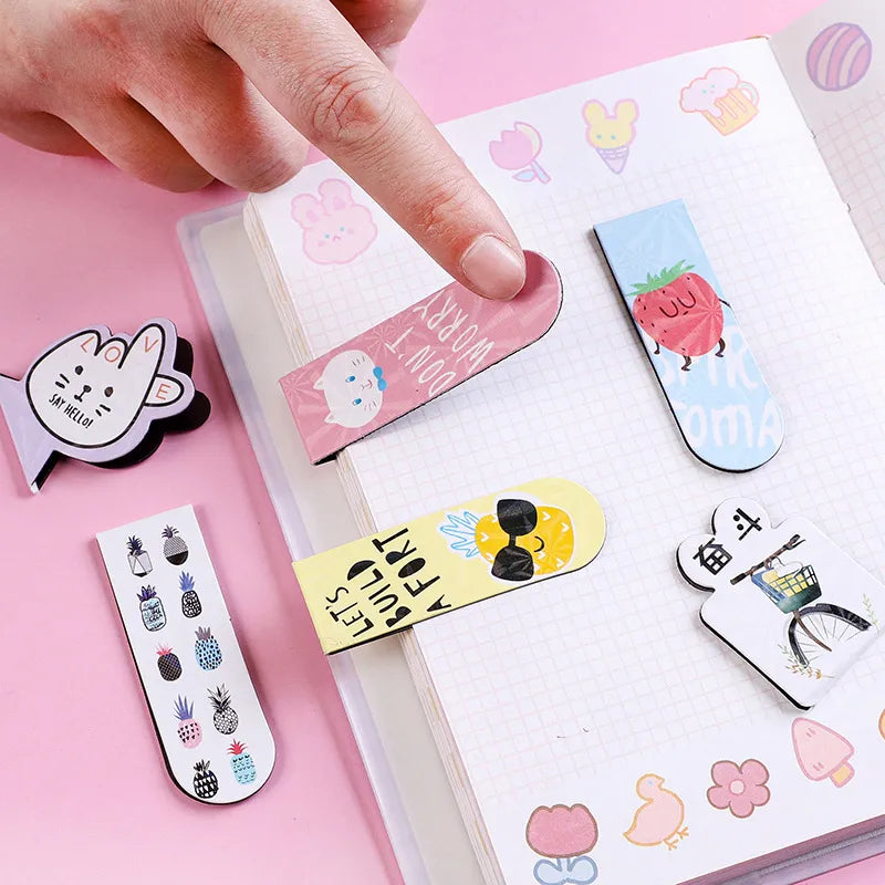 Magnetic Bookmarks with Cute Design (Set of 6) – Unique Gift for Kids & Adults, Booklovers