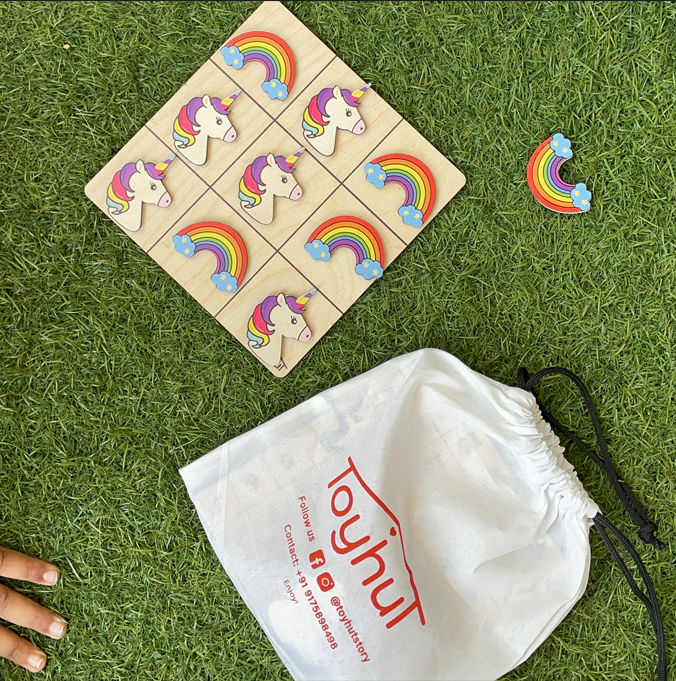 Tic Tac Toy - Unicorn & Rainbow