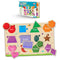 Little Berry Shapes & Colours Wooden Puzzle Tray - Knob and Peg Puzzle Multicolour - 26 Pegs