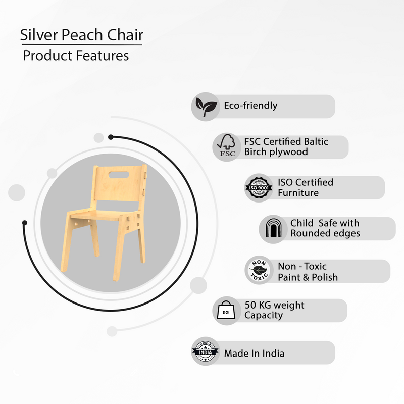 Silver Peach Chair-Natural