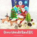 Snow Wonderland Kit - DIY 3D Puzzles, Snow, Art Activity For Kids | Make Snowman | Make Santa, Sledge, Reindeer, Xmas Tree | Paint