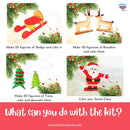 Snow Wonderland Kit - DIY 3D Puzzles, Snow, Art Activity For Kids | Make Snowman | Make Santa, Sledge, Reindeer, Xmas Tree | Paint