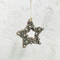STAR - PACK OF 2 - GOLD & SILVER - CHRISTMAS ORNAMENT